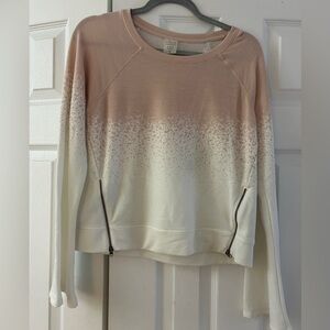 CALIA by Carrie Underwood Effortless Ombre Drip Bell Sleeve Sweatshirt Pink S